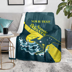 Custom Australia Water Polo 2024 Blanket Aussie Stingers Kangaroo Sporty Version