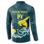 Custom Australia Water Polo 2024 Button Sweatshirt Aussie Stingers Kangaroo Sporty Version
