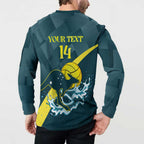 Custom Australia Water Polo 2024 Button Sweatshirt Aussie Stingers Kangaroo Sporty Version