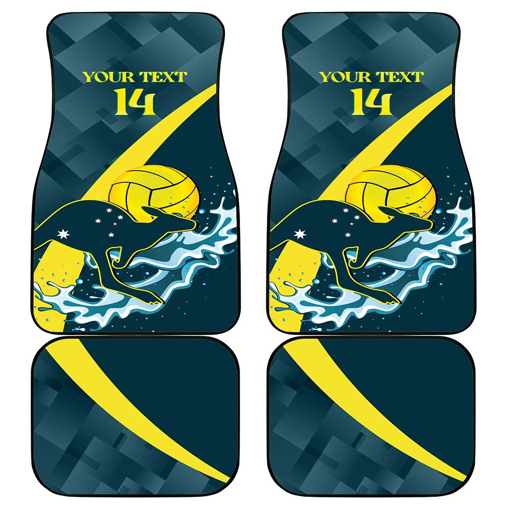 Custom Australia Water Polo 2024 Car Mats Aussie Stingers Kangaroo Sporty Version