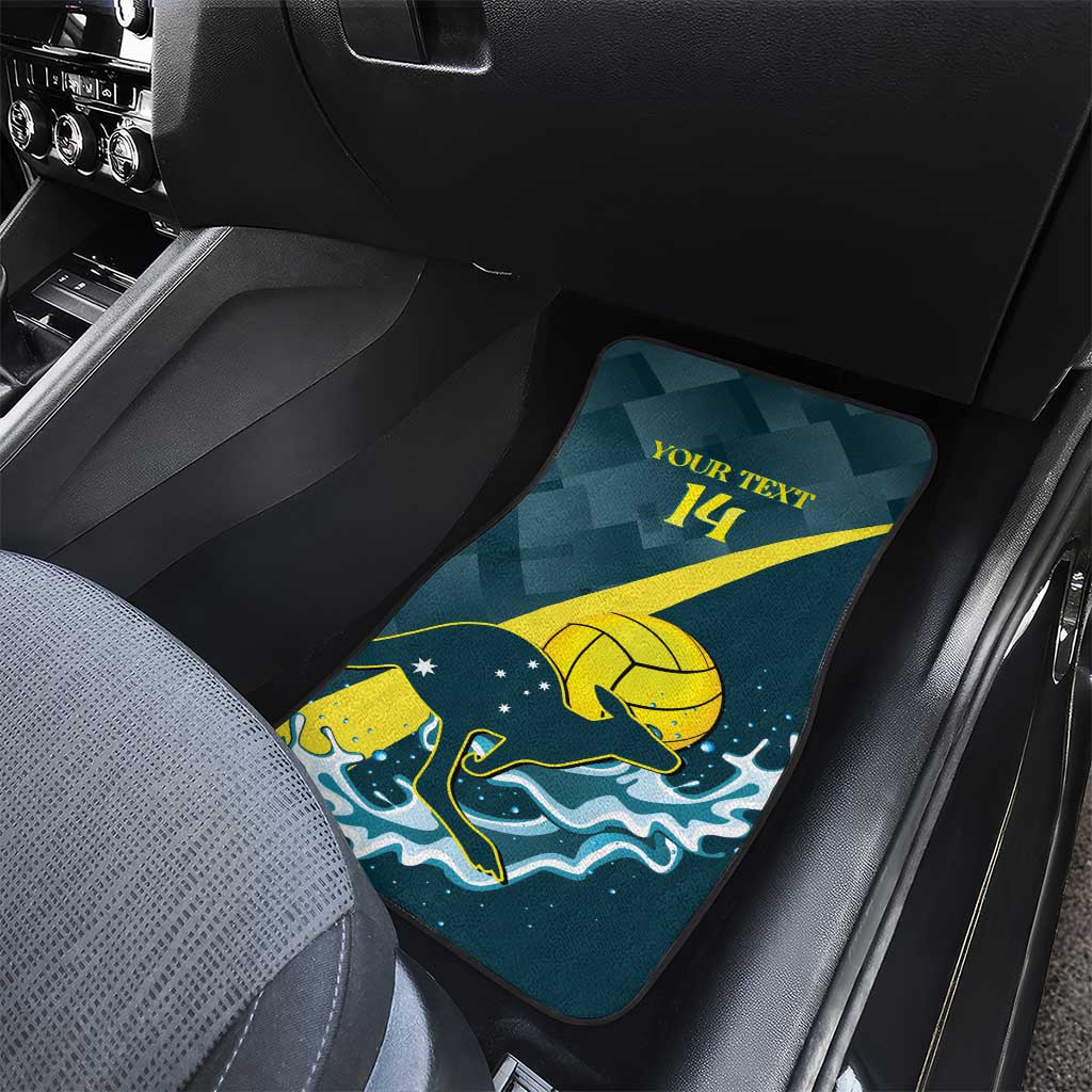 Custom Australia Water Polo 2024 Car Mats Aussie Stingers Kangaroo Sporty Version