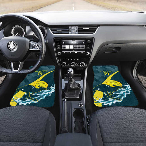 Custom Australia Water Polo 2024 Car Mats Aussie Stingers Kangaroo Sporty Version