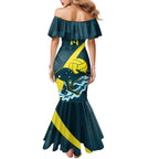 Custom Australia Water Polo 2024 Family Matching Mermaid Dress and Hawaiian Shirt Aussie Stingers Kangaroo Sporty Version