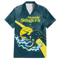 Custom Australia Water Polo 2024 Family Matching Tank Maxi Dress and Hawaiian Shirt Aussie Stingers Kangaroo Sporty Version