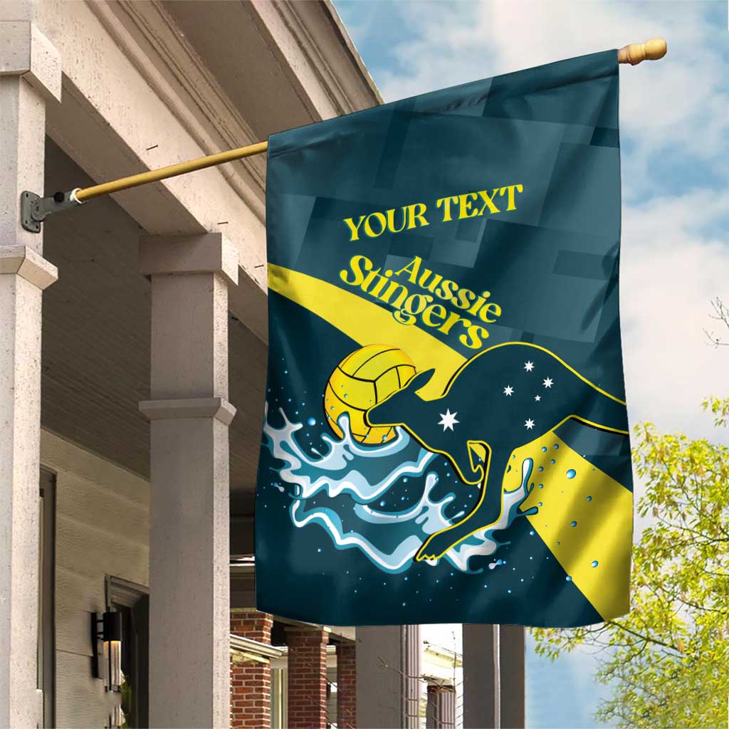 Custom Australia Water Polo 2024 Garden Flag Aussie Stingers Kangaroo Sporty Version