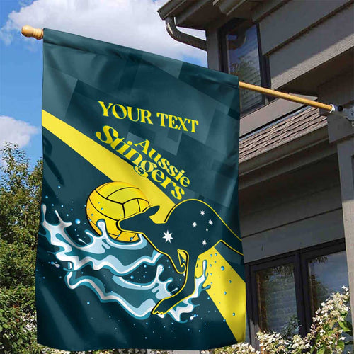 Custom Australia Water Polo 2024 Garden Flag Aussie Stingers Kangaroo Sporty Version