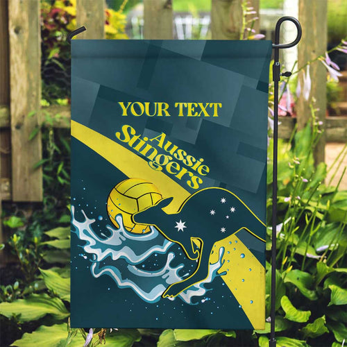 Custom Australia Water Polo 2024 Garden Flag Aussie Stingers Kangaroo Sporty Version
