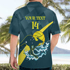 Custom Australia Water Polo 2024 Hawaiian Shirt Aussie Stingers Kangaroo Sporty Version