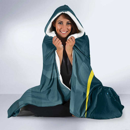Custom Australia Water Polo 2024 Hooded Blanket Aussie Stingers Kangaroo Sporty Version