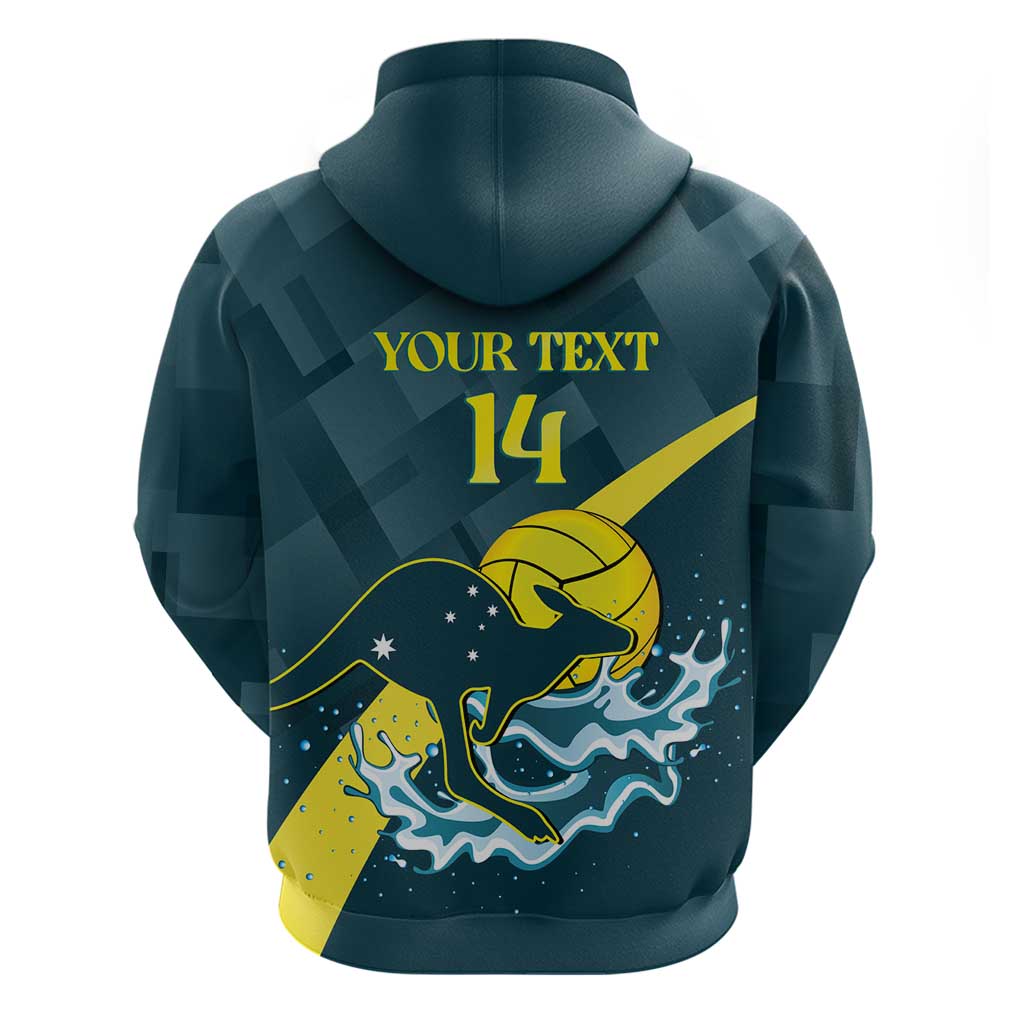 Custom Australia Water Polo 2024 Hoodie Aussie Stingers Kangaroo Sporty Version