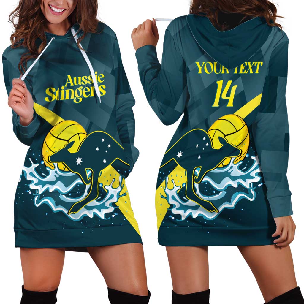 Custom Australia Water Polo 2024 Hoodie Dress Aussie Stingers Kangaroo Sporty Version