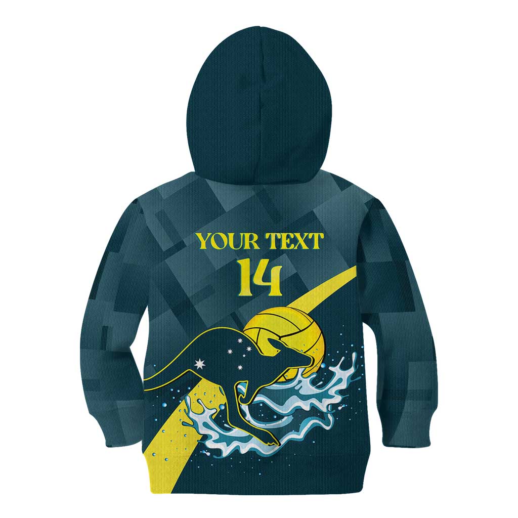 Custom Australia Water Polo 2024 Kid Hoodie Aussie Stingers Kangaroo Sporty Version