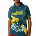 Custom Australia Water Polo 2024 Kid Polo Shirt Aussie Stingers Kangaroo Sporty Version