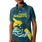Custom Australia Water Polo 2024 Kid Polo Shirt Aussie Stingers Kangaroo Sporty Version