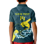 Custom Australia Water Polo 2024 Kid Polo Shirt Aussie Stingers Kangaroo Sporty Version