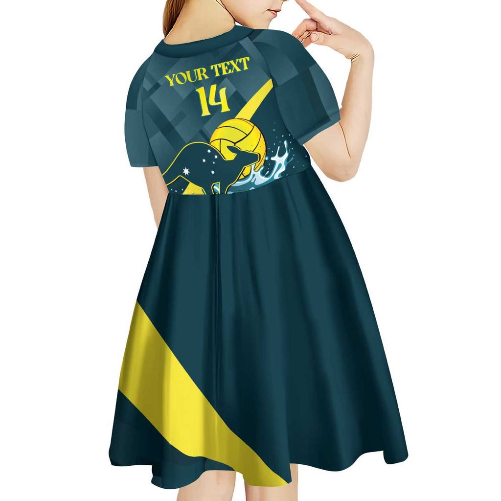 Custom Australia Water Polo 2024 Kid Short Sleeve Dress Aussie Stingers Kangaroo Sporty Version
