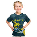 Custom Australia Water Polo 2024 Kid T Shirt Aussie Stingers Kangaroo Sporty Version