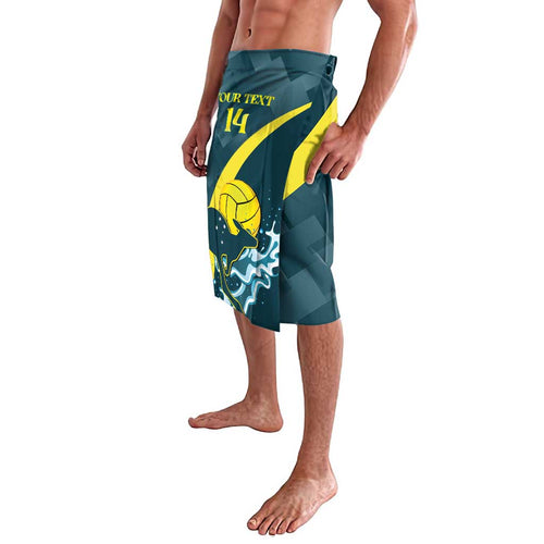 Custom Australia Water Polo 2024 Lavalava Aussie Stingers Kangaroo Sporty Version