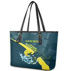 Custom Australia Water Polo 2024 Leather Tote Bag Aussie Stingers Kangaroo Sporty Version