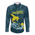 Custom Australia Water Polo 2024 Long Sleeve Button Shirt Aussie Stingers Kangaroo Sporty Version
