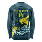 Custom Australia Water Polo 2024 Long Sleeve Shirt Aussie Stingers Kangaroo Sporty Version