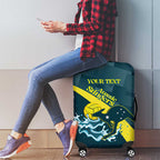 Custom Australia Water Polo 2024 Luggage Cover Aussie Stingers Kangaroo Sporty Version