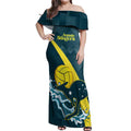 Custom Australia Water Polo 2024 Off Shoulder Maxi Dress Aussie Stingers Kangaroo Sporty Version