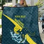 Custom Australia Water Polo 2024 Quilt Aussie Stingers Kangaroo Sporty Version