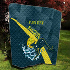 Custom Australia Water Polo 2024 Quilt Aussie Stingers Kangaroo Sporty Version