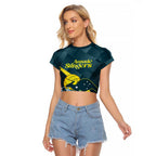 Custom Australia Water Polo 2024 Raglan Cropped T Shirt Aussie Stingers Kangaroo Sporty Version