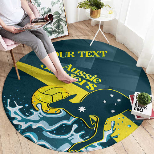 Custom Australia Water Polo 2024 Round Carpet Aussie Stingers Kangaroo Sporty Version