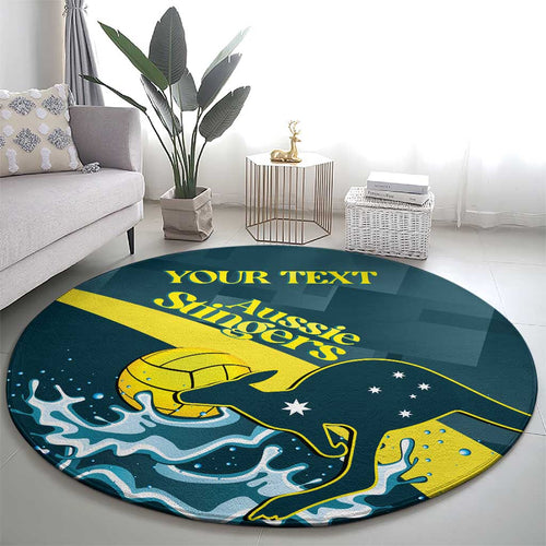 Custom Australia Water Polo 2024 Round Carpet Aussie Stingers Kangaroo Sporty Version