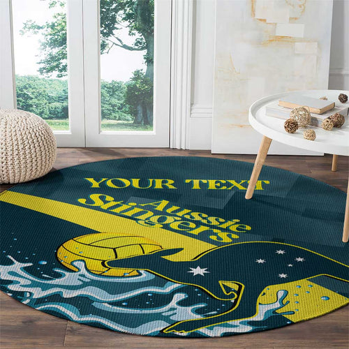 Custom Australia Water Polo 2024 Round Carpet Aussie Stingers Kangaroo Sporty Version