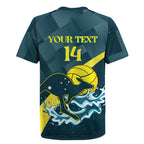Custom Australia Water Polo 2024 Rugby Jersey Aussie Stingers Kangaroo Sporty Version