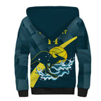 Custom Australia Water Polo 2024 Sherpa Hoodie Aussie Stingers Kangaroo Sporty Version