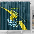 Custom Australia Water Polo 2024 Shower Curtain Aussie Stingers Kangaroo Sporty Version