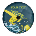 Custom Australia Water Polo 2024 Spare Tire Cover Aussie Stingers Kangaroo Sporty Version