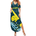 Custom Australia Water Polo 2024 Summer Maxi Dress Aussie Stingers Kangaroo Sporty Version