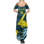 Custom Australia Water Polo 2024 Summer Maxi Dress Aussie Stingers Kangaroo Sporty Version