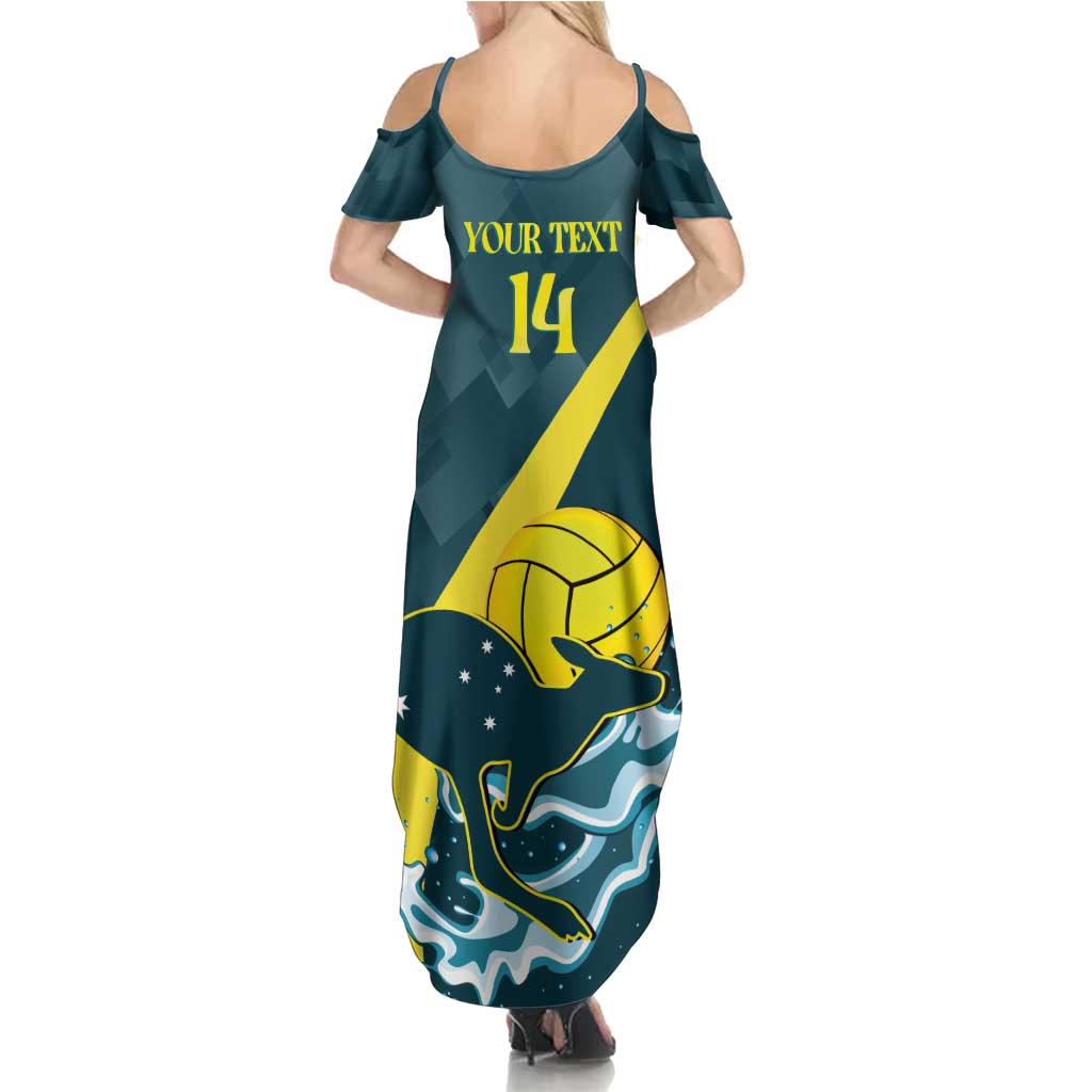 Custom Australia Water Polo 2024 Summer Maxi Dress Aussie Stingers Kangaroo Sporty Version