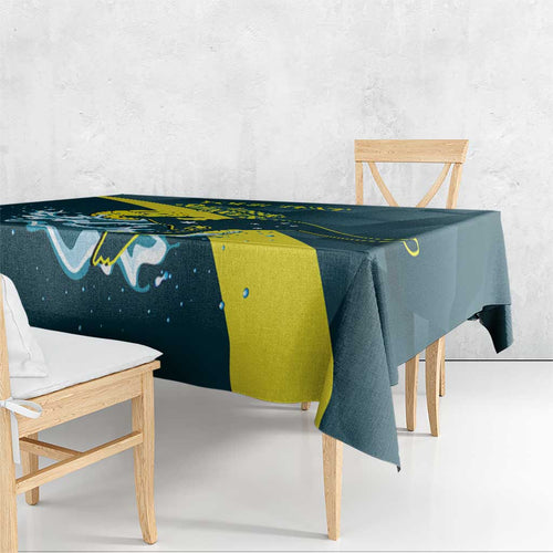 Custom Australia Water Polo 2024 Tablecloth Aussie Stingers Kangaroo Sporty Version