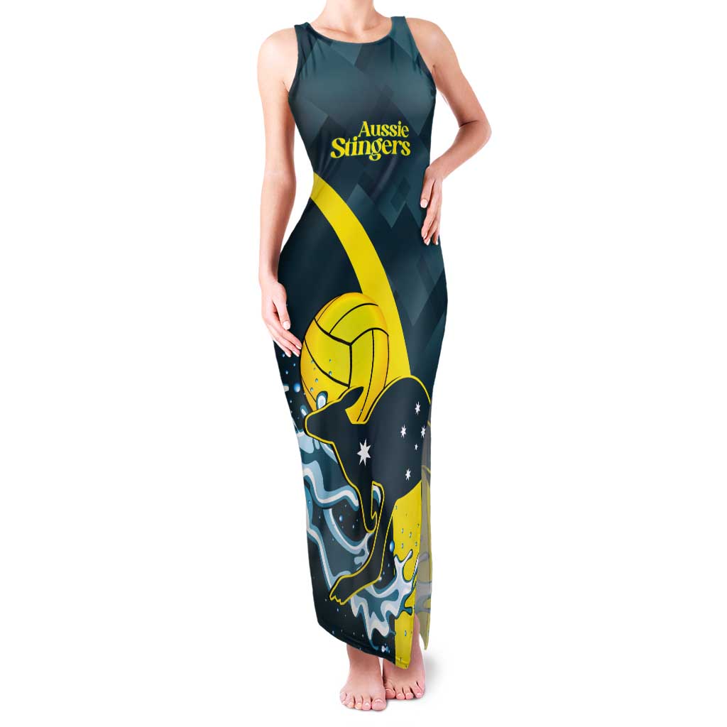 Custom Australia Water Polo 2024 Tank Maxi Dress Aussie Stingers Kangaroo Sporty Version