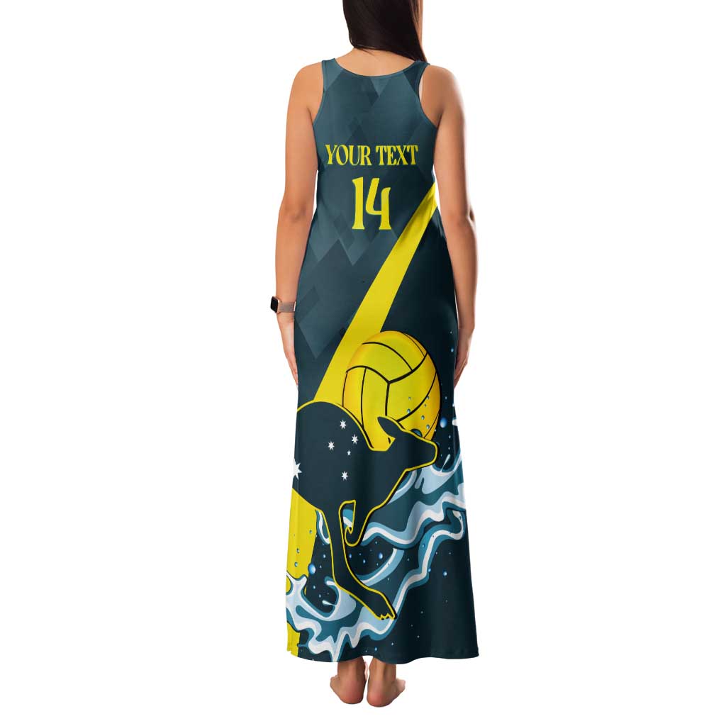 Custom Australia Water Polo 2024 Tank Maxi Dress Aussie Stingers Kangaroo Sporty Version