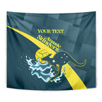 Custom Australia Water Polo 2024 Tapestry Aussie Stingers Kangaroo Sporty Version