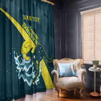 Custom Australia Water Polo 2024 Window Curtain Aussie Stingers Kangaroo Sporty Version