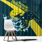 Custom Australia Water Polo 2024 Window Curtain Aussie Stingers Kangaroo Sporty Version