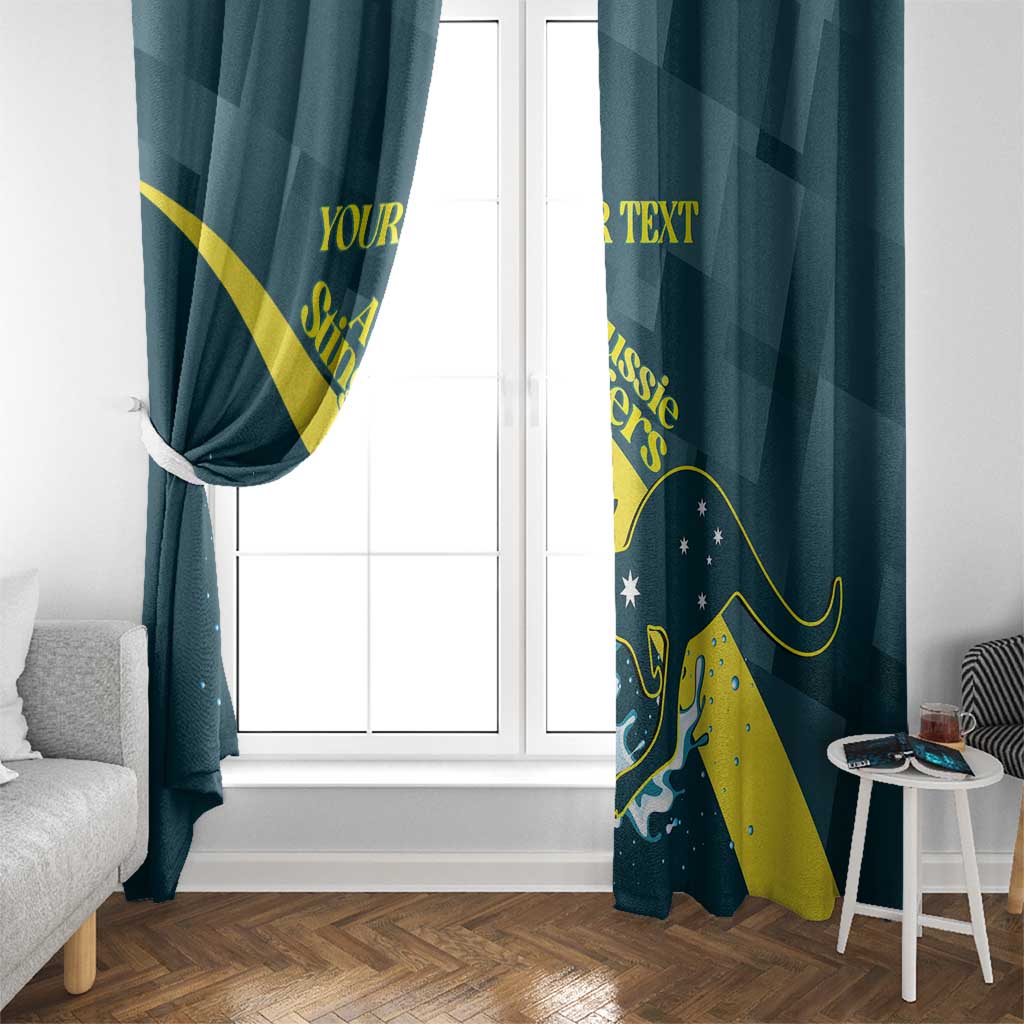 Custom Australia Water Polo 2024 Window Curtain Aussie Stingers Kangaroo Sporty Version