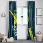 Custom Australia Water Polo 2024 Window Curtain Aussie Stingers Kangaroo Sporty Version