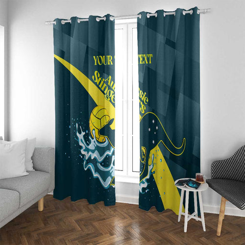 Custom Australia Water Polo 2024 Window Curtain Aussie Stingers Kangaroo Sporty Version