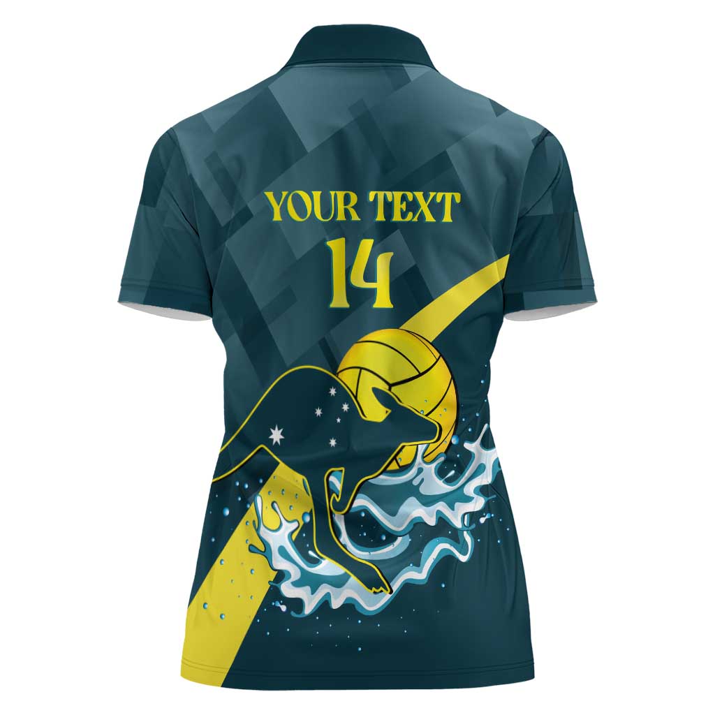 Custom Australia Water Polo 2024 Women Polo Shirt Aussie Stingers Kangaroo Sporty Version